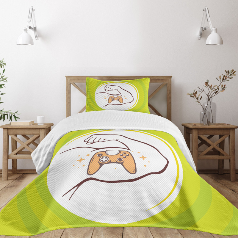 Strong Man Arm Joystick Bedspread Set