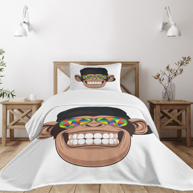 Funny Hipster Animal Bedspread Set