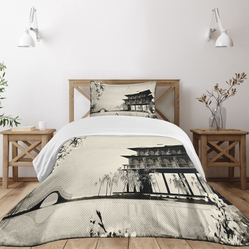 Landscape of Far East Bedspread Set