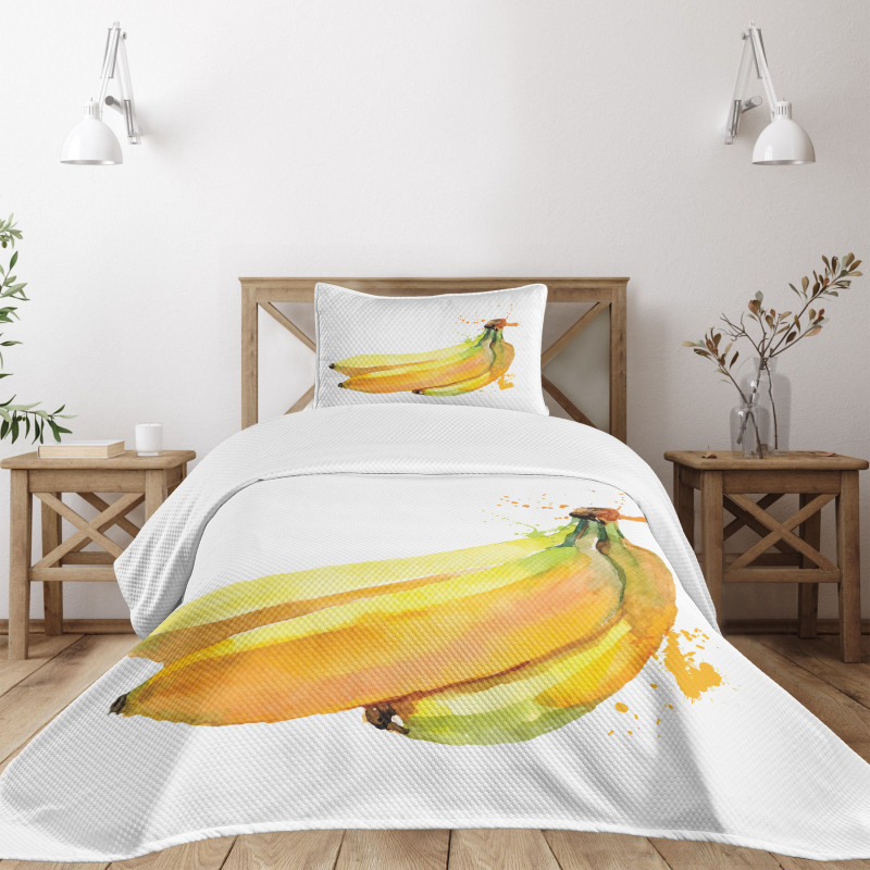Tropical Illustration Bedspread Set