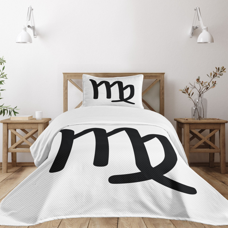 Monochrome Sign Bedspread Set