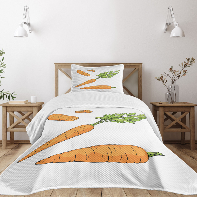 Carrot Pattern Bedspread Set