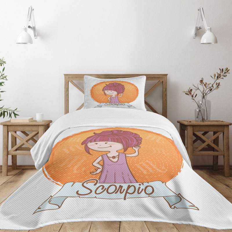 Cartoon Kid Girl Bedspread Set