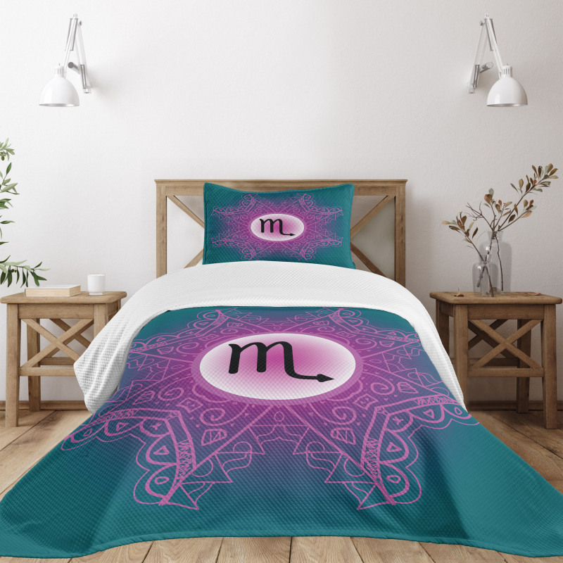 Fuchsia Mandala Bedspread Set