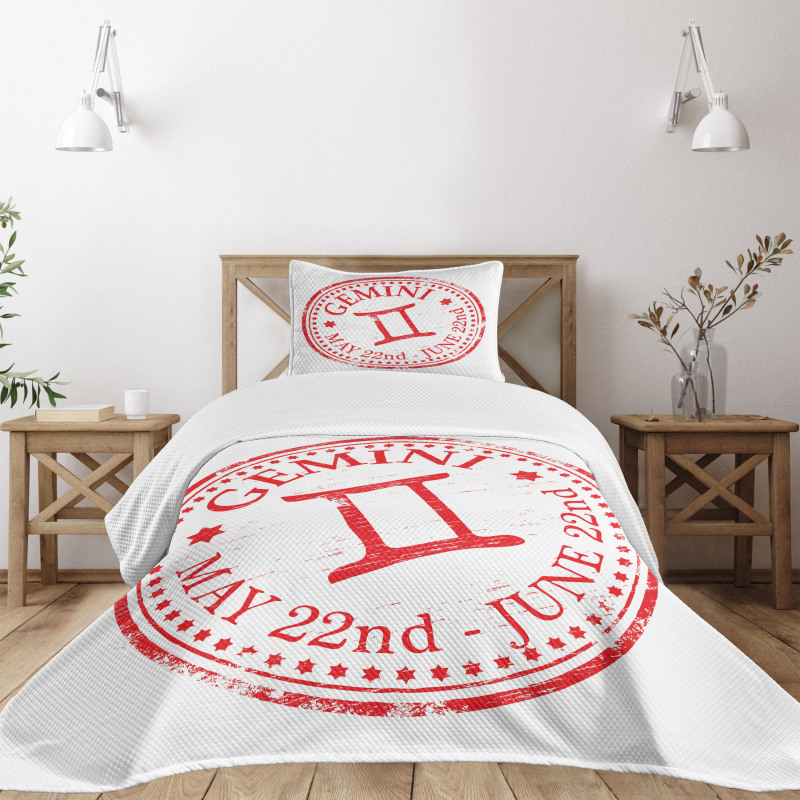 Starry Rubber Stamp Bedspread Set