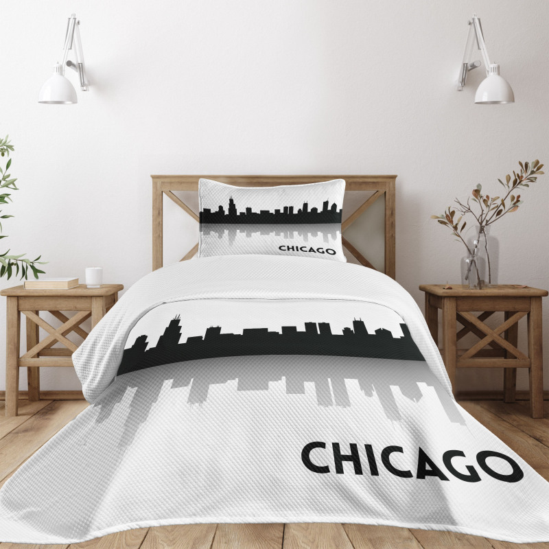 Downtown Skyscapers Bedspread Set