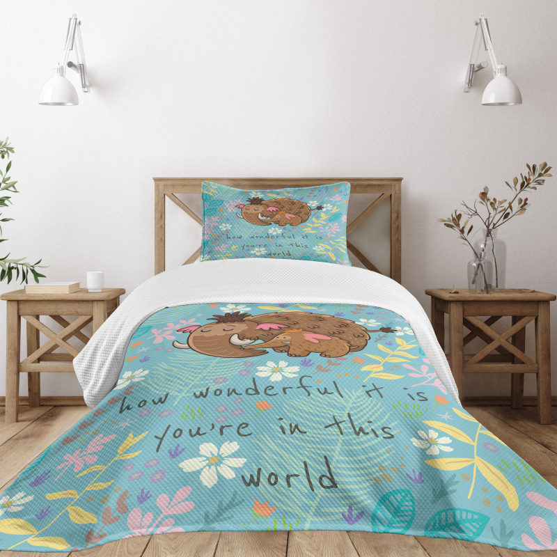 Mothers Day Elephant Bedspread Set