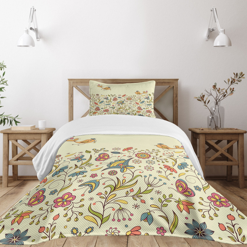 Colorful Summer Petals Bedspread Set