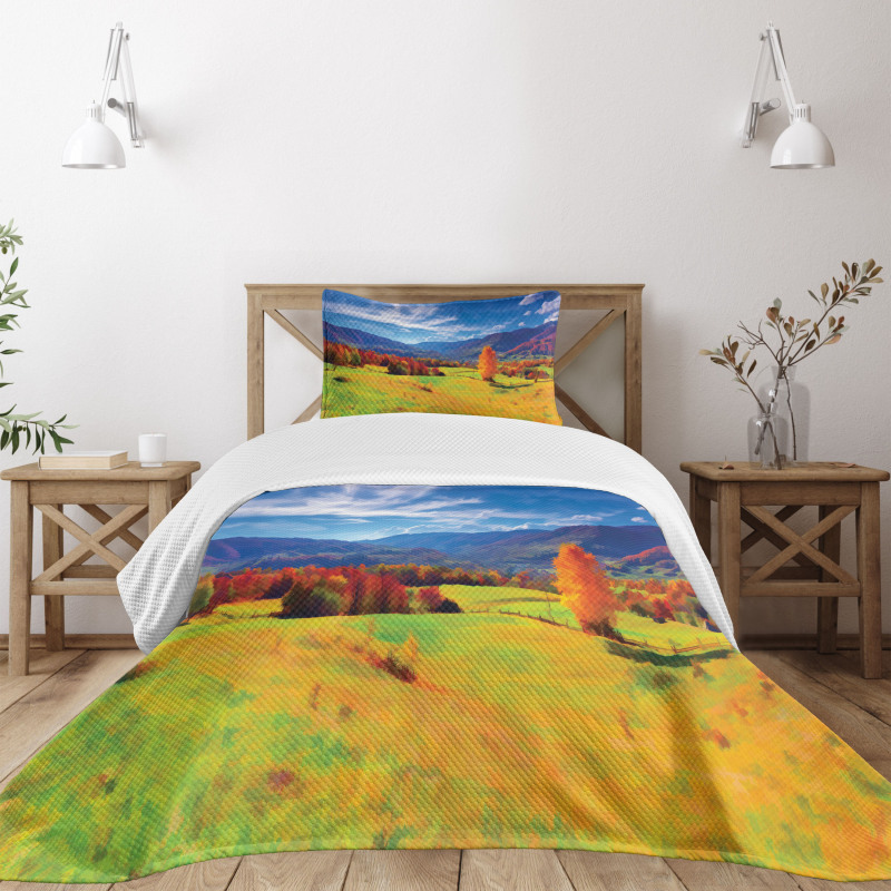 Alpine Mountain Design Bedspread Set