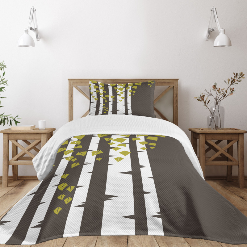 Silhouette of Tree Bedspread Set