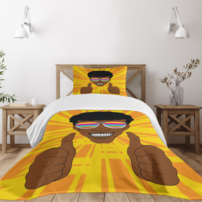 Hippie Man Positive Vibes Bedspread Set