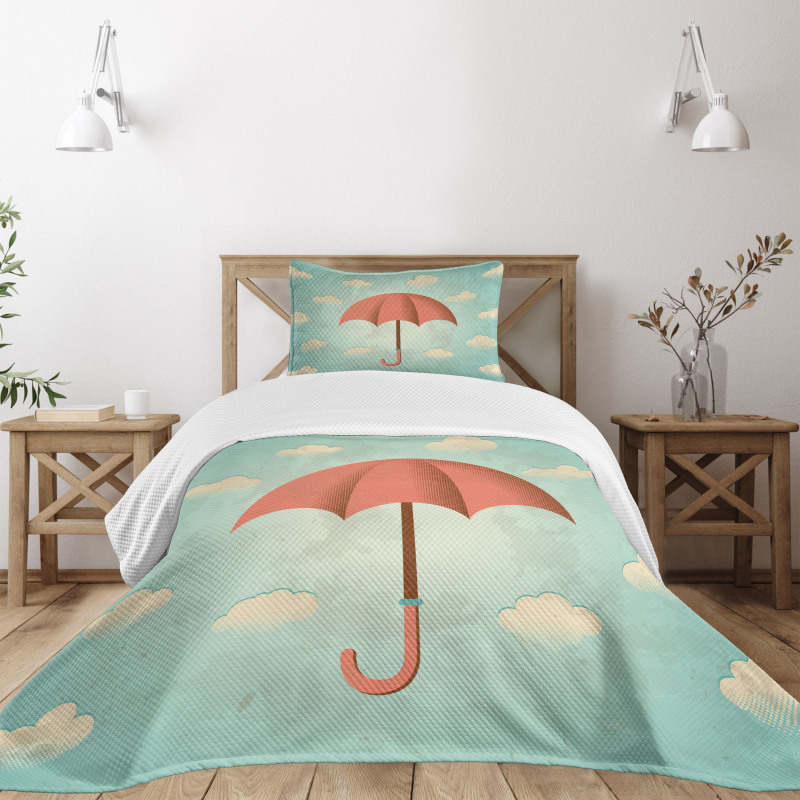 Vintage Cloudy Sky Bedspread Set