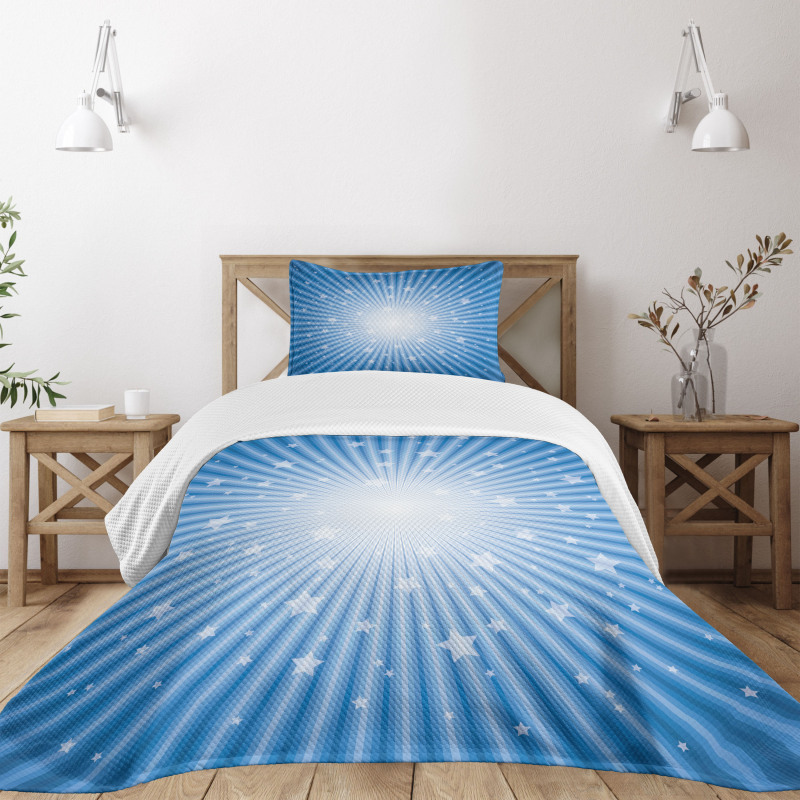 Retro Burst Stars Bedspread Set