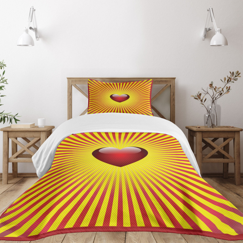 Ombre Love Stripes Bedspread Set