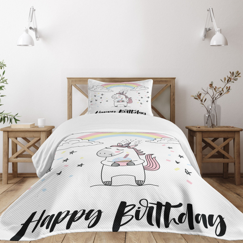 Cheerful Birthday Bedspread Set