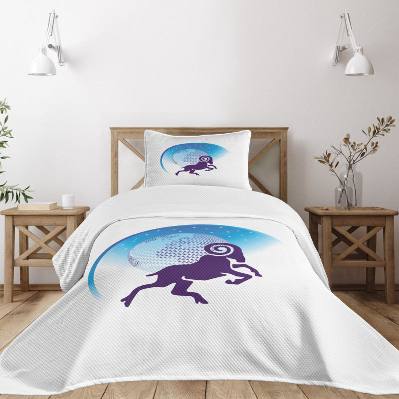 Globe Stars Goat Bedspread Set