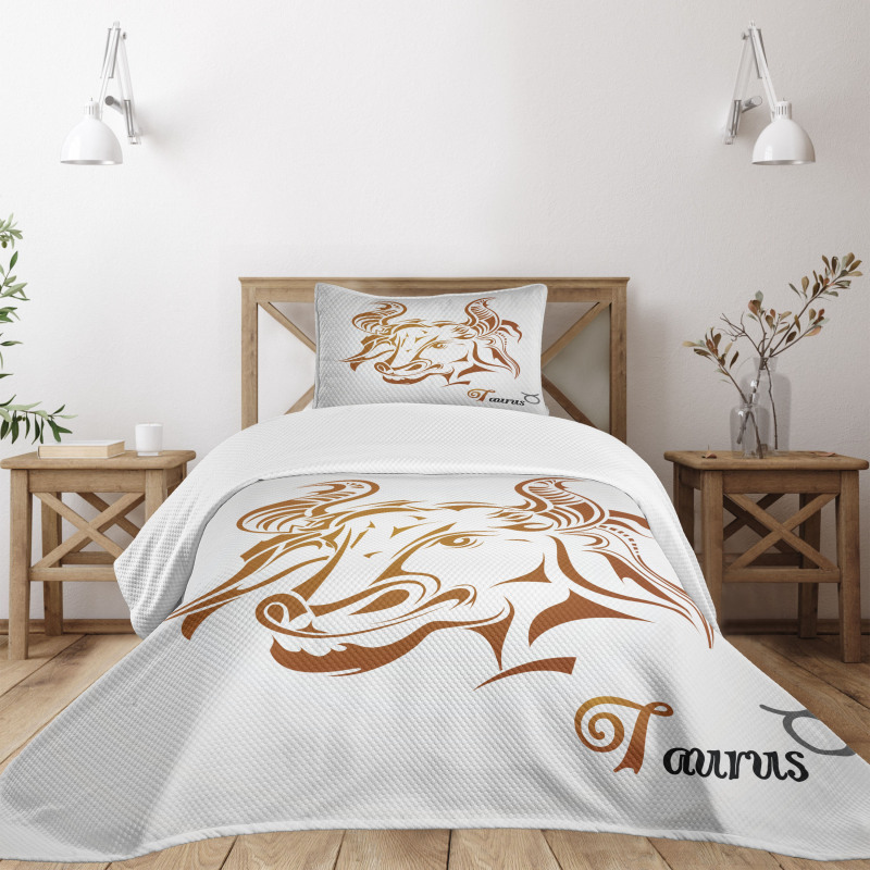 Bull Face Bedspread Set