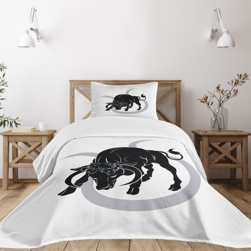 Black Ox and Sign Bedspread Set