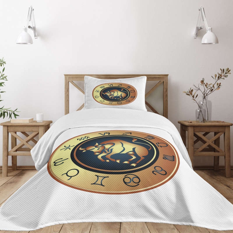 Circle Bull Bedspread Set