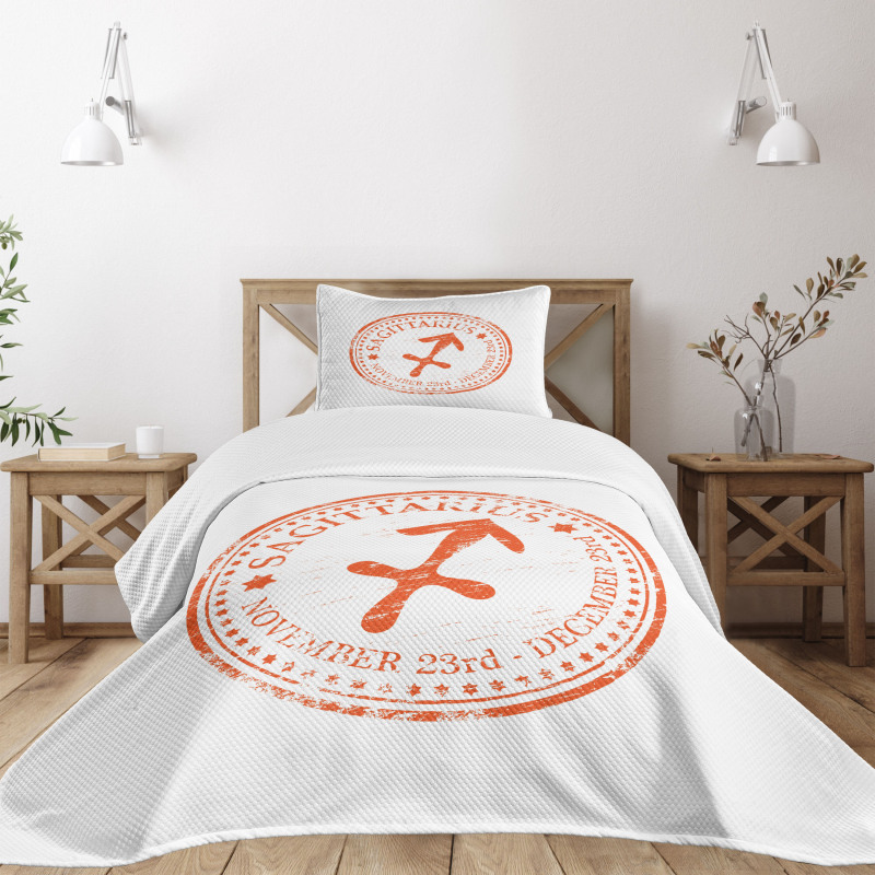 Grunge Zodiac Bedspread Set