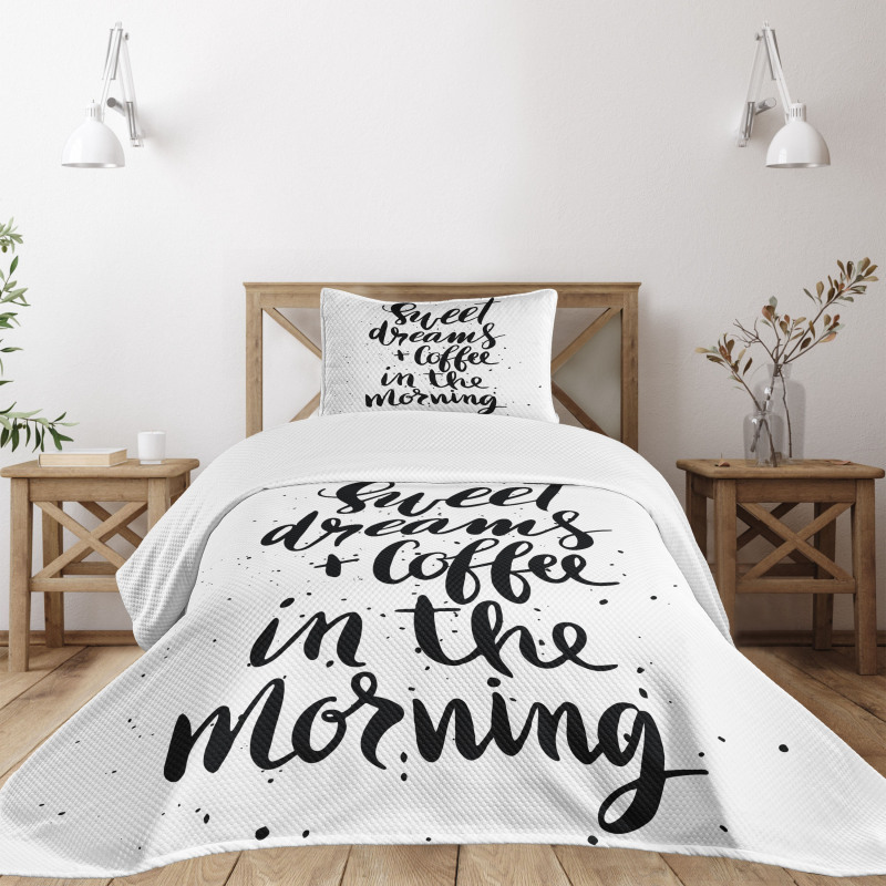 Coffee in Morning Bedspread Set