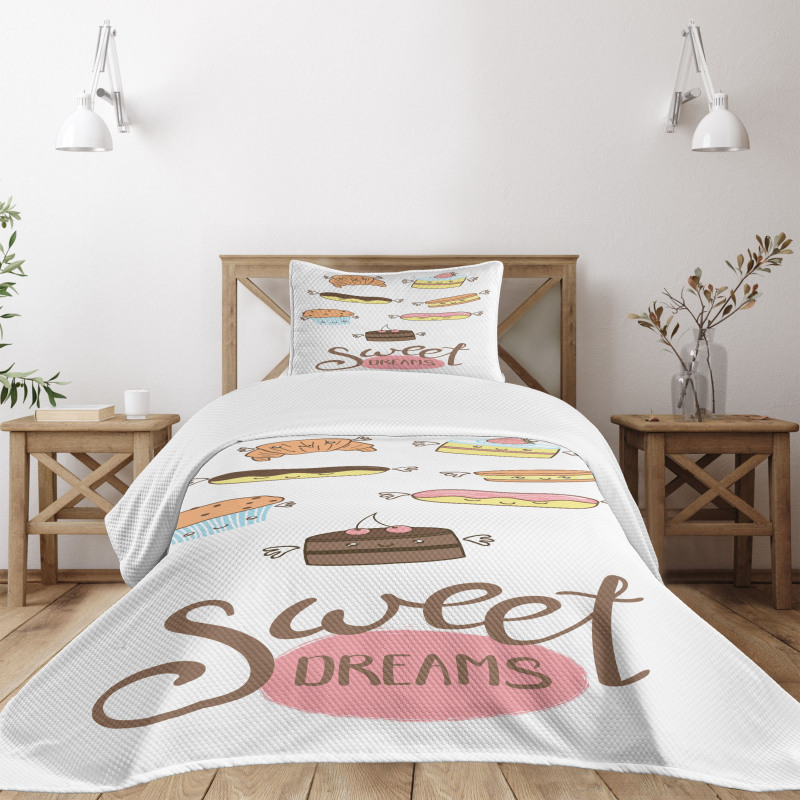 Éclair and Cake Bedspread Set