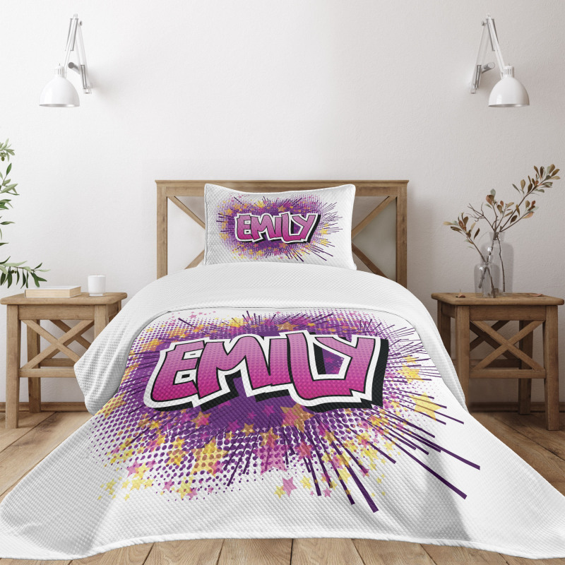 Popular Name Cartoon Bedspread Set