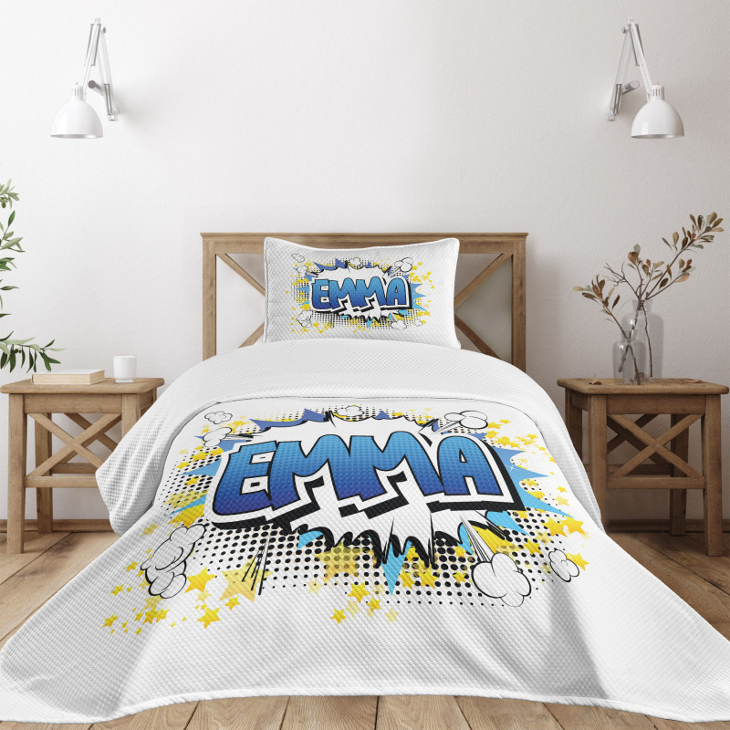 Youthful Teen Comic Book Bedspread Set