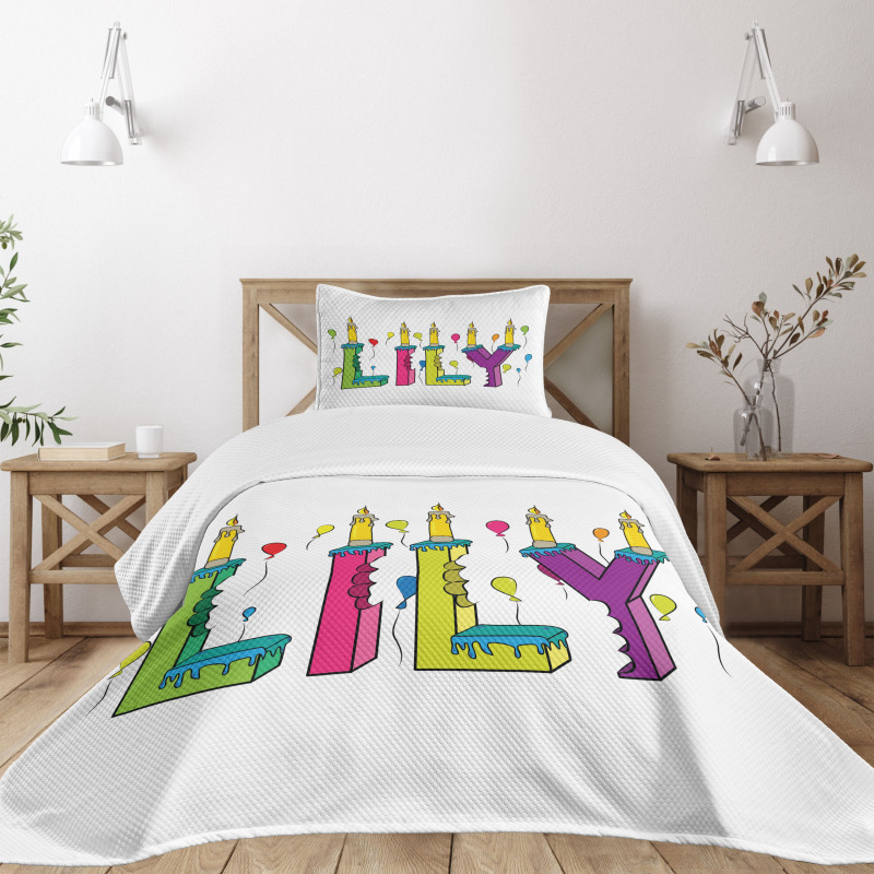 Joyful Letters Birthday Bedspread Set