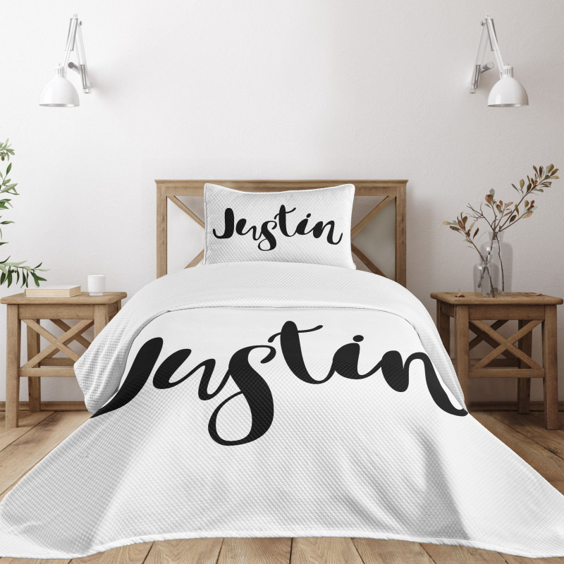 Modern Popular Male Name Bedspread Set