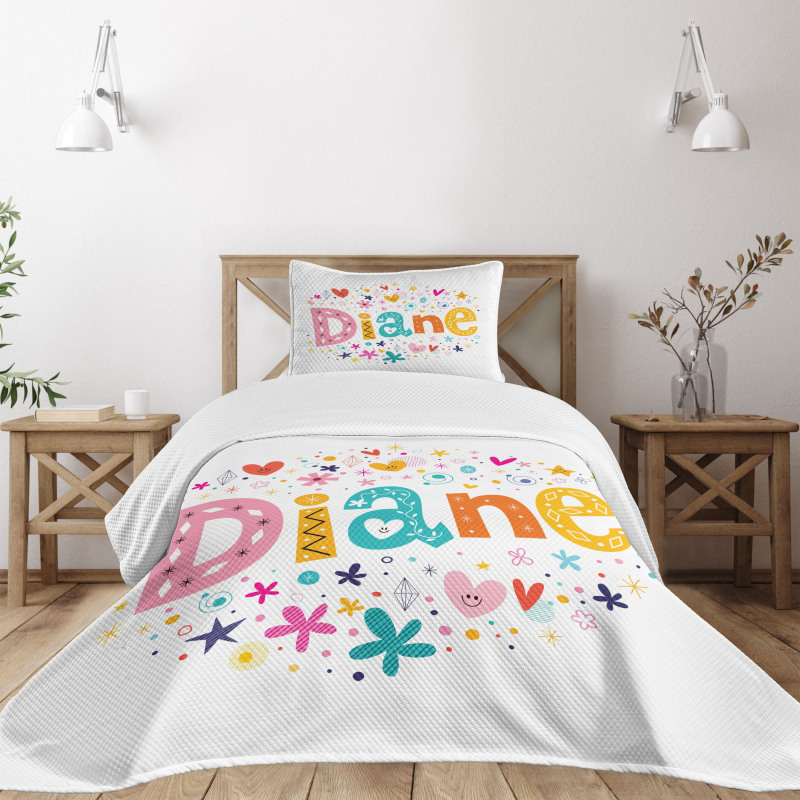 Baby Girl Name Bedspread Set