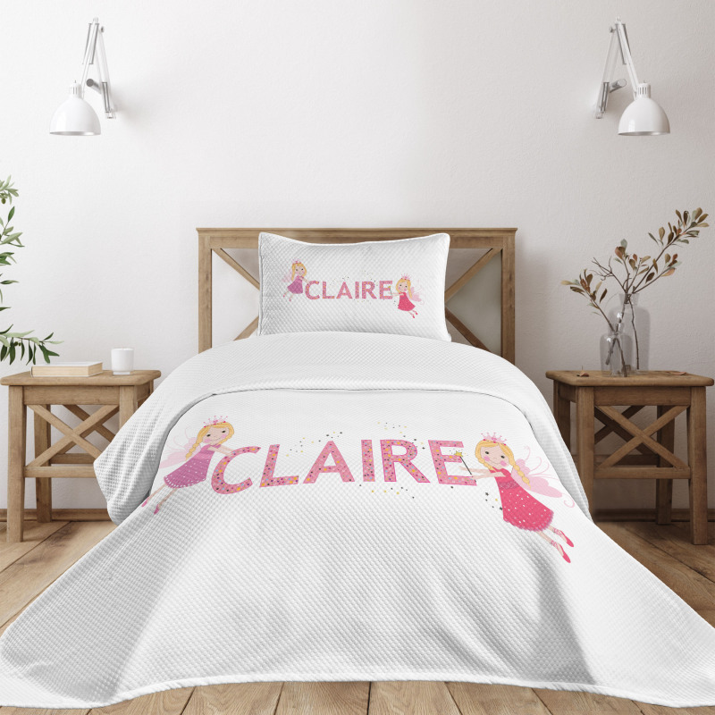 Fairy Tale Girl Name Bedspread Set