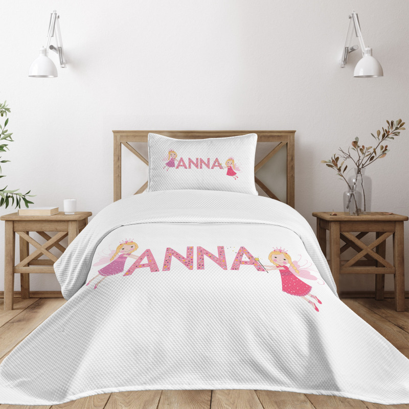 Nursery Themed Lettering Bedspread Set