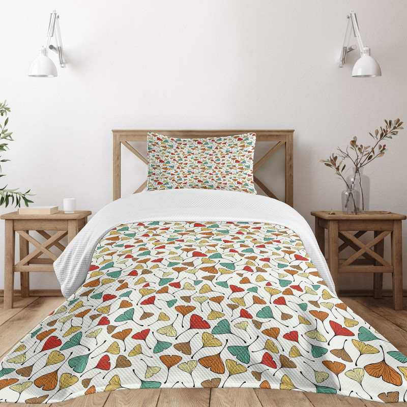 Sketch Art Ginkgo Biloba Bedspread Set