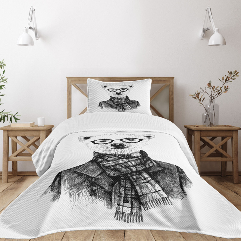 Sketch Bear Bedspread Set