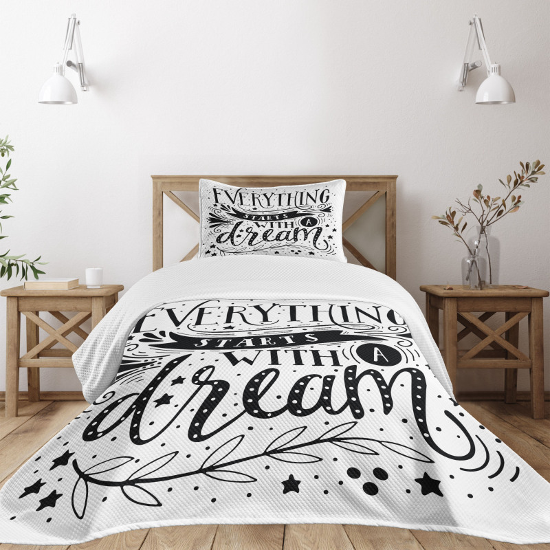 Dream Words Bedspread Set