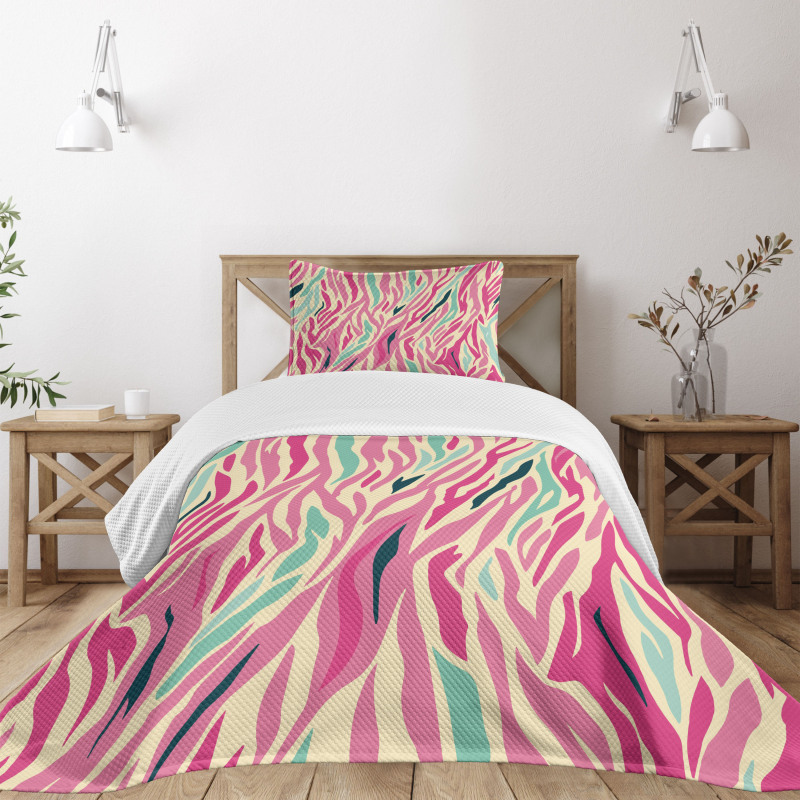 Funky Pastel Stripes Bedspread Set