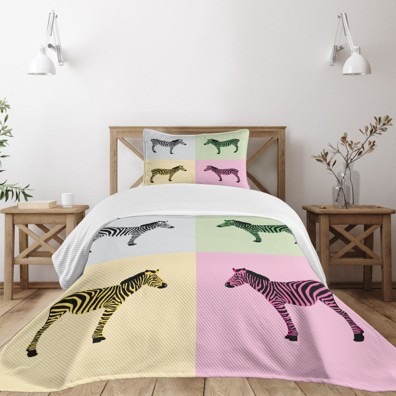 Colorful Frames Pop Bedspread Set