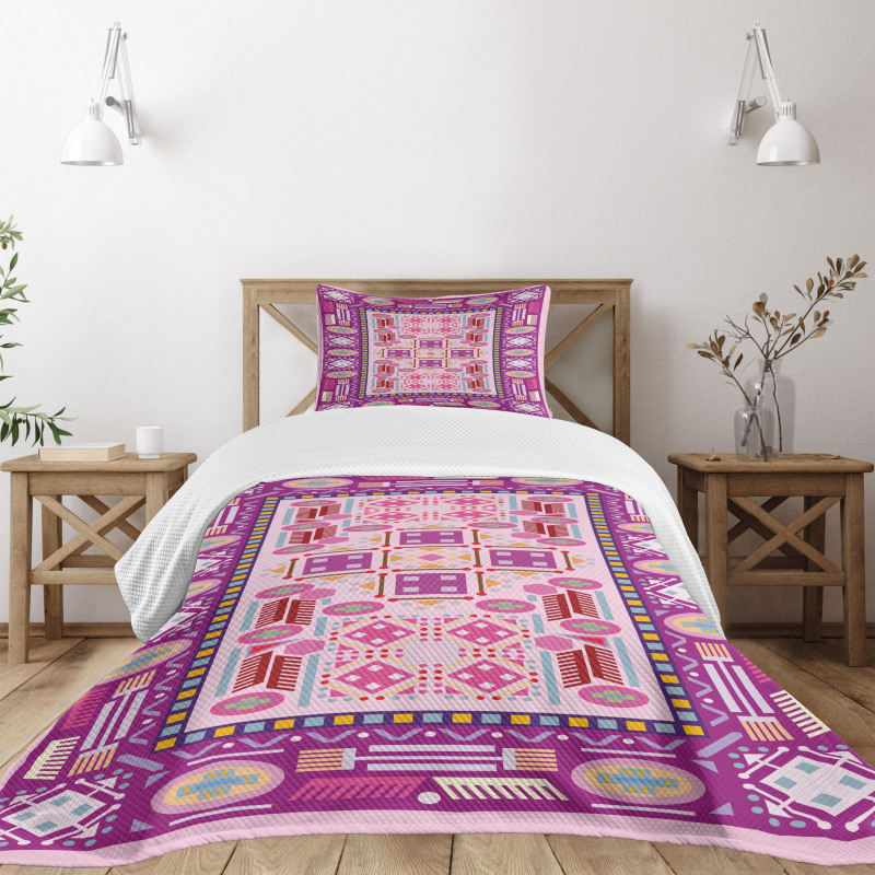 Traditional Afghan Motif Bedspread Set