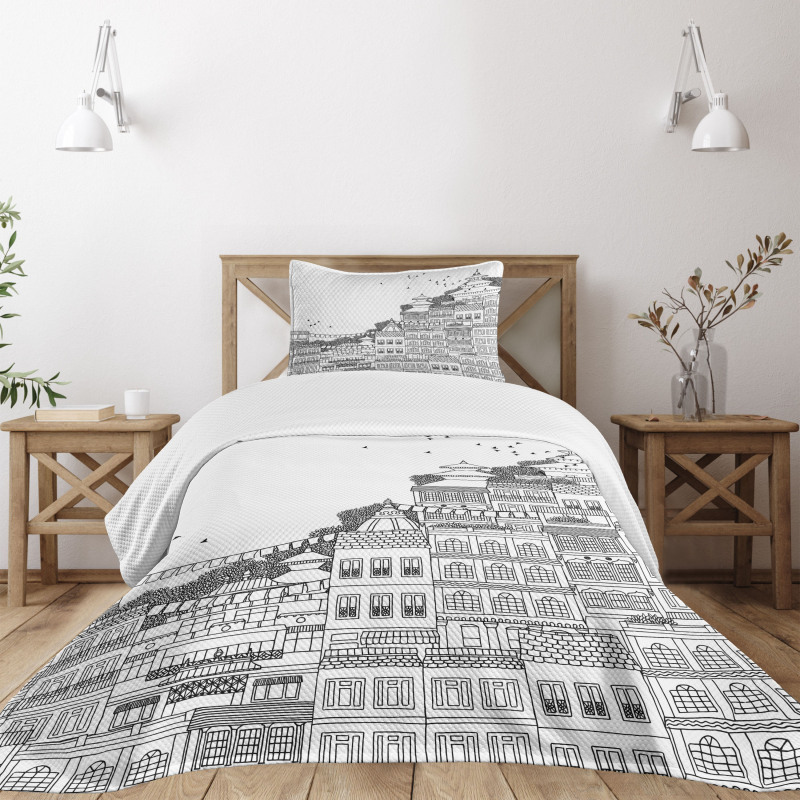 Doodle Style Kathmandu Bedspread Set