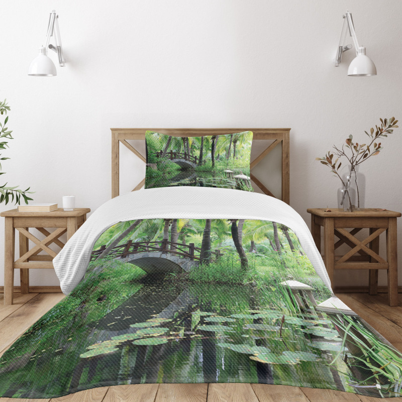 Park in South China Bedspread Set