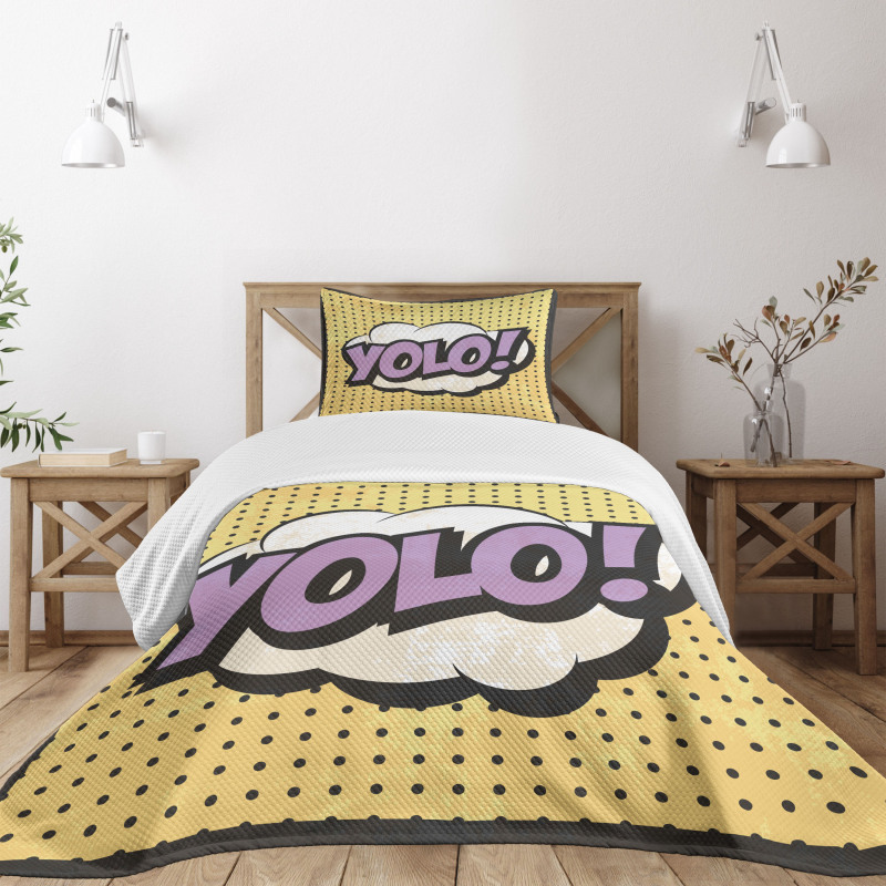 Grunge Comic Book Design Bedspread Set