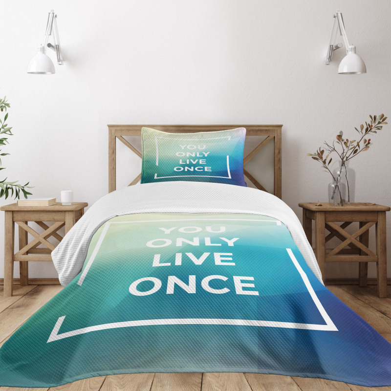 Typographic Message Design Bedspread Set