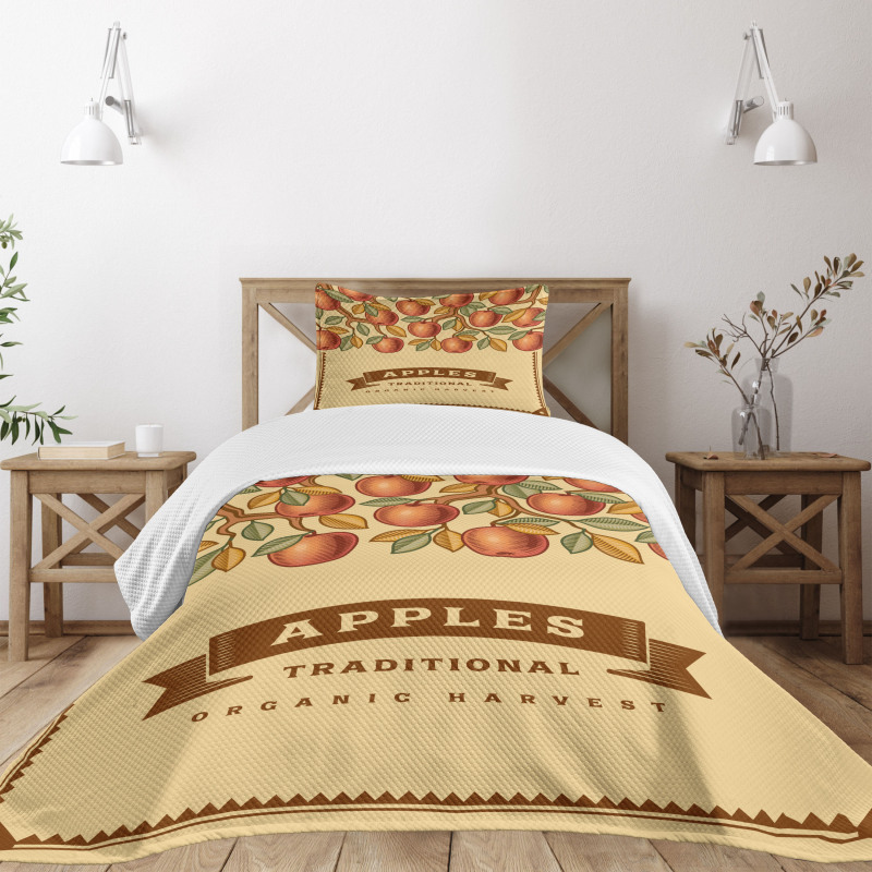 Vintage Apple Harvest Bedspread Set