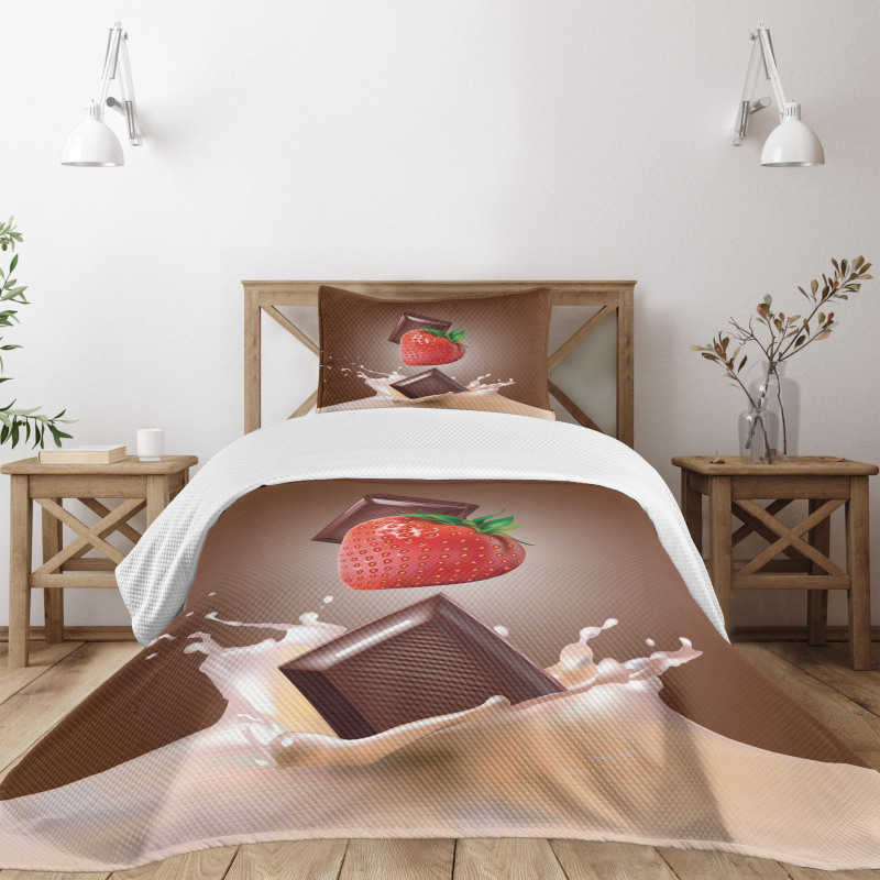 Strawberry Chocolate Bedspread Set