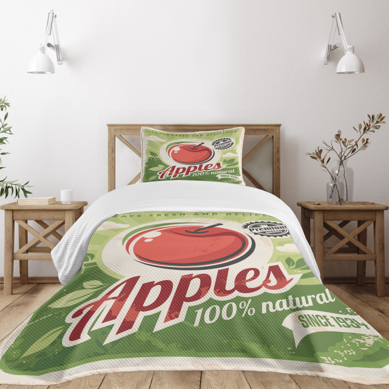 Grunge Torn Advertisement Bedspread Set