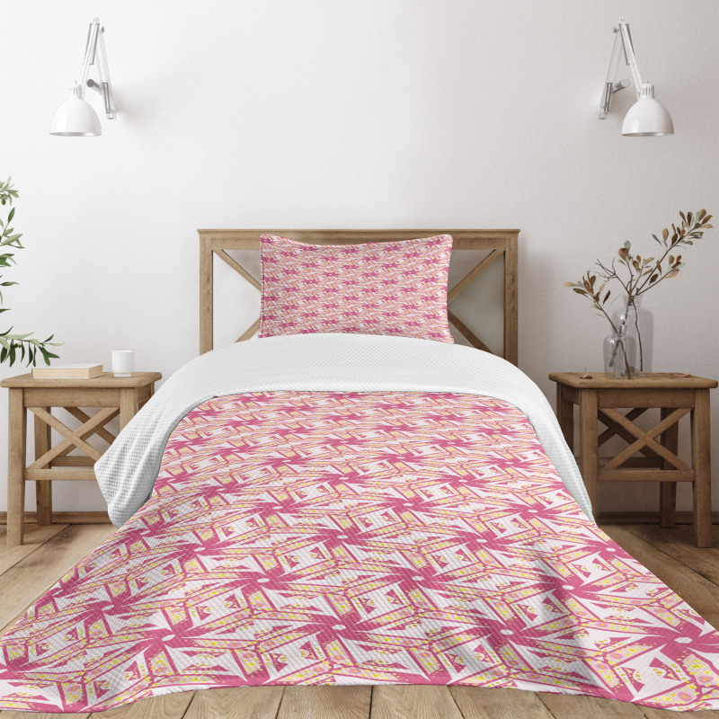 Floral Grunge Retro Bedspread Set