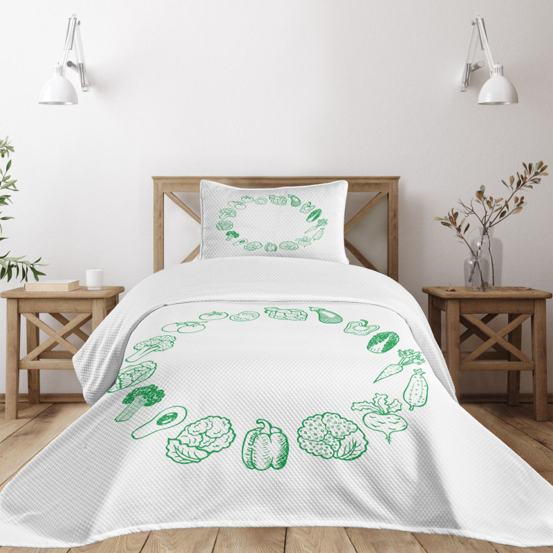 Eat More Organic Bedspread Set