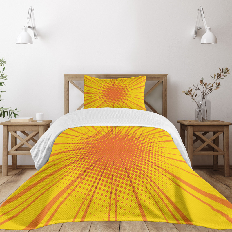Retro Sun Burst Bedspread Set