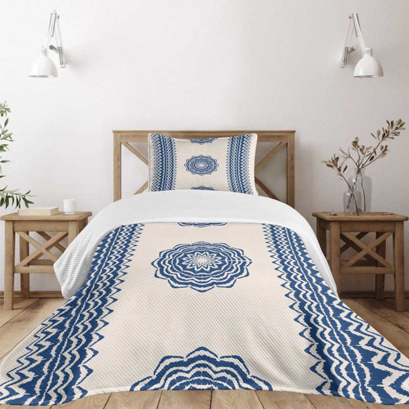 Oriental Zigzag Ethnic Bedspread Set